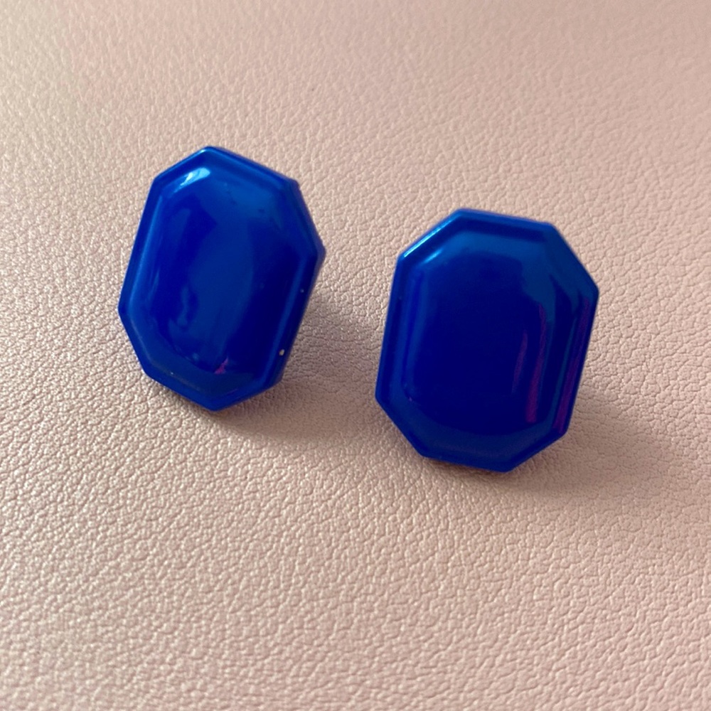 Vintage Blue Earrings - Picture 3 of 3